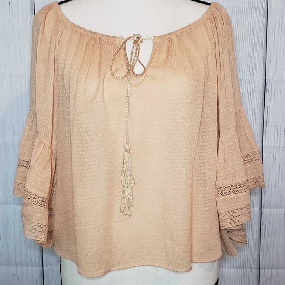 💛Zara💛 Bell Sleeve Champagne Shirt
